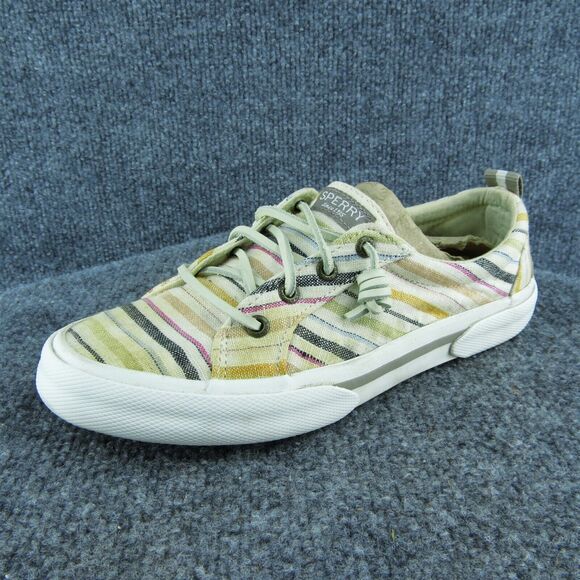SPERRY Pier Wave Woven Women Boat Shoe Multicolor Fabric Lace Up Size 6.5 Medium - Picture 1 of 10